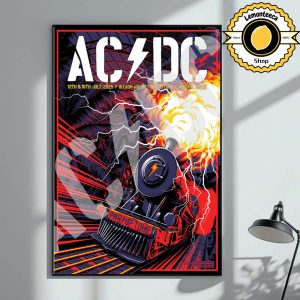 ACDC PWR UP Tour 2025 Poster For Madrid Spain At Riyadh Air Metropolitano On July 12th 16th 2025 Home Decor Poster Canvas