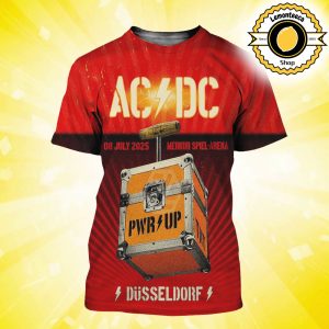 ACDC PWR Up Tour 2025 Dusseldorf Concert Poster At Merkur Spiel Arena In Dusseldorf Germany On July 8 2025 All Over Print Shirt