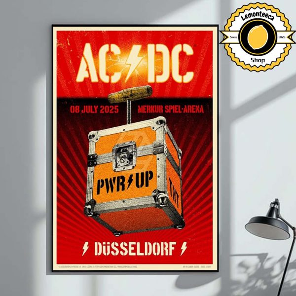 ACDC PWR Up Tour 2025 Dusseldorf Concert Poster At Merkur Spiel Arena In Dusseldorf Germany On July 8 2025 Home Decor Poster Canvas