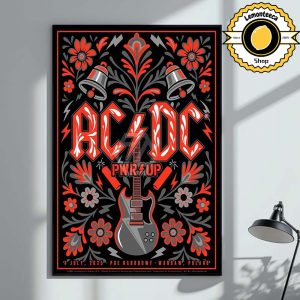 ACDC PWR Up Warsaw 2025 Merchandise Poster At PGE Narodowy In Warsaw Poland On July 4th 2025 Home Decor Poster Canvas