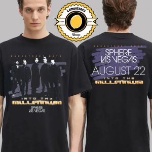 Backstreet Boy Into The Millennium Merch Tee In Las Vegas At Sphere On August 22 2025 Two Sided Unisex T-Shirt