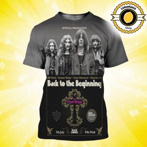 Black Sabbath Back To The Beginning Official Programme The Final Show Limited Poster At Villa Park In Birmingham England On July 5th 2025 All Over Print Shirt