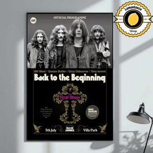 Black Sabbath Back To The Beginning Official Programme The Final Show Limited Poster At Villa Park In Birmingham England On July 5th 2025 Home Decor Poster Canvas