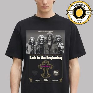 Black Sabbath Back To The Beginning Official Programme The Final Show Limited Poster At Villa Park In Birmingham England On July 5th 2025 Unisex T-Shirt