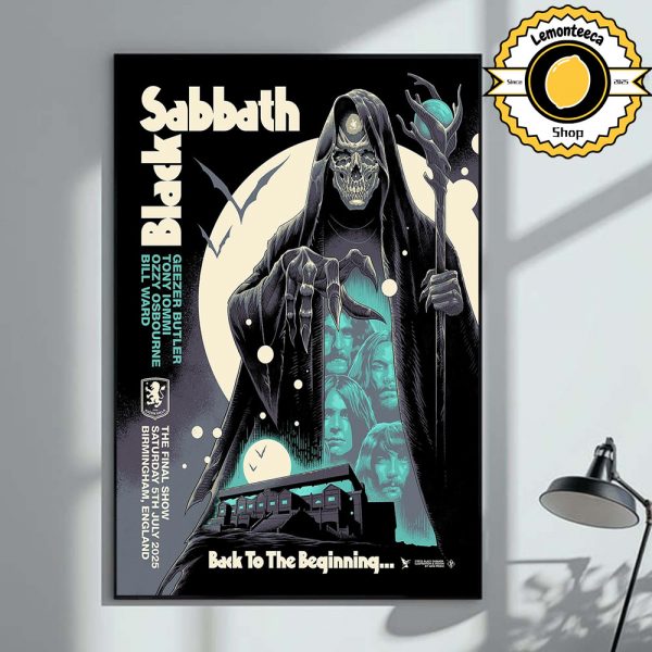 Black Sabbath Back To The Beginning Poster The Final Show At Villa Park In Birmingham England On July 5th And 7th 2025 Home Decor Poster Canvas