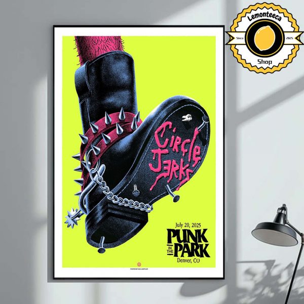 Circle Jerks Limited Edition Poster At Punk In The Park In Denver CO On July 20th 2025 Home Decor Poster Canvas