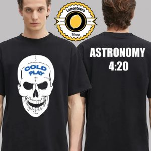 Coldplay Merch Tee Skull Astronomy 4 20 Two Sided Unisex T-Shirt