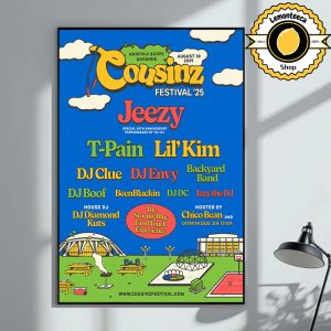 Cousinz Festival 2025 Official Poster Special 20th Anniversary In Norfolk Virginia At Norfolk Scope Arena On August 30 2025 Home Decor Poster Canvas