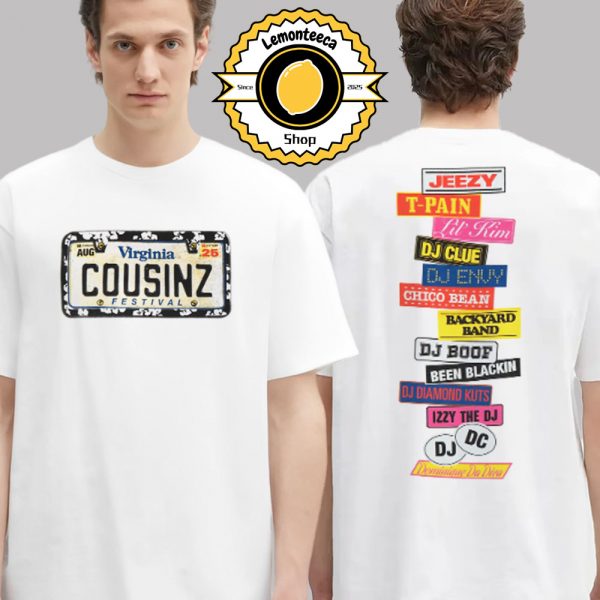 Cousinz Festival 2025 X Denim Tears Official Festival Tee In Norfolk Virginia At Norfolk Scope Arena On August 30 2025 Two Sided Unisex T-Shirt