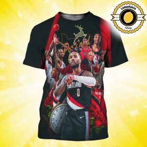 Damian Lillard Return Back To The Portland Trail Blazers NBA 2025 All Over Print Shirt