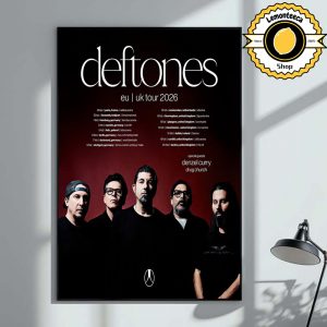 Deftones EU UK Tour 2026 Schedule Home Decor Poster Canvas