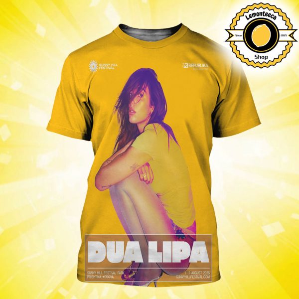 Dua Lipa Sunny Hill Festival 2025 In Prishtina Kosovo At Sunny Hill Festival Park On August 1 To 3 2025 All Over Print Shirt