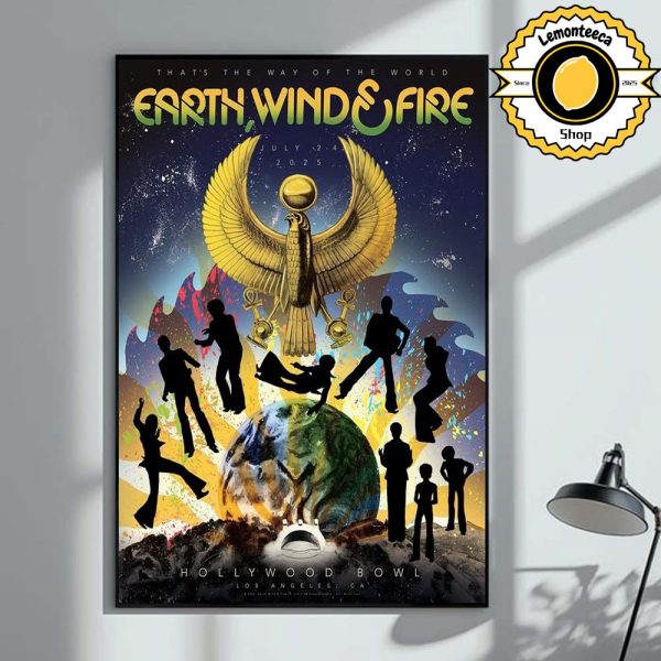 Earth Wind And Fire Event Poster At Hollywood Bowl In Los Angeles CA On July 2-4 2025 That’s The Way Of The World Home Decor Poster Canvas