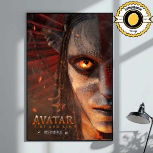 First Poster For Avatar Fire And Ash Only In Theatres December 19 2025 Home Decor Poster Canvas