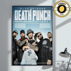 Five Finger Death Punch Event Poster In Michigan At Soaring Eagle Casino And Resort On September 1st 2025 Home Decor Poster Canvas