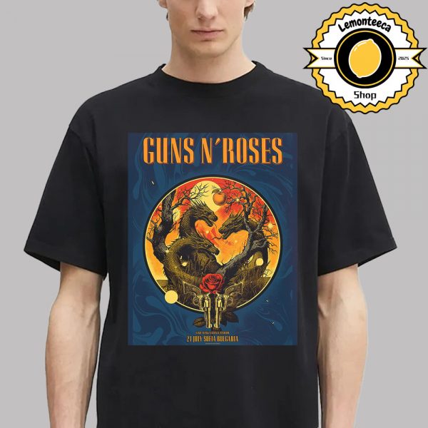 Guns N Roses Event Poster In Sofia Bulgaria At Vasil Levski National Stadium On July 21 2025 Unisex T-Shirt