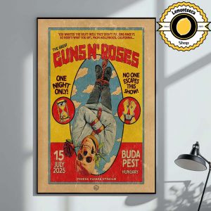 Guns N Roses Event Poster One Night Only No One Escapes This Show At Ferenc Puskas Stadium In Budapest Hungary On July 15th 2025 Home Decor Poster Canvas