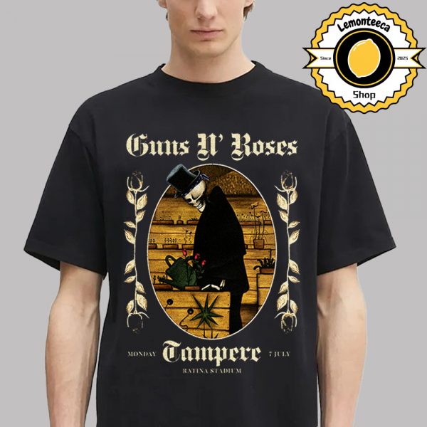 Guns N Roses Tonight Poster At Ratina Stadium In Tampere Finland On July 7 2025 Unisex T-Shirt