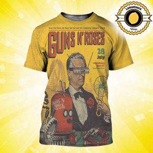 Guns N Roses Tonight Poster For Luxembourg City LU At Luxembourg Open Air On July 28 2025 All Over Print Shirt