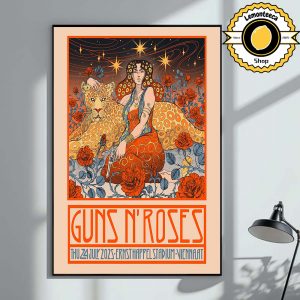 Guns N Roses Vienna Poster In Vienna AT At Ernst Happel Stadium On July 24 2025 Home Decor Poster Canvas