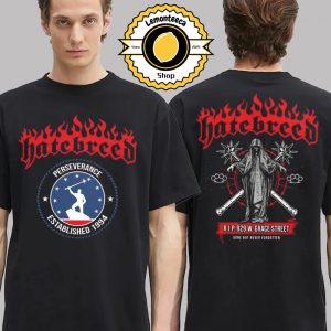 Hatebreed Merch Tee RIP 929 W Grace Street Gone But Never Forgotten Two Sided Unisex T-Shirt