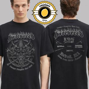 Hatebreed Summer Slaughter Tour 2025 Merch Tee In Detroit MI At Harpos Concert Theatre On July 26 2025 Lineup Two Sided Unisex T-Shirt