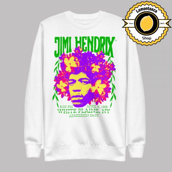 Jimi Hendrix Exclusive Tee Admission In Concert At White Plains In New York On April 6 1968 Unisex Sweater