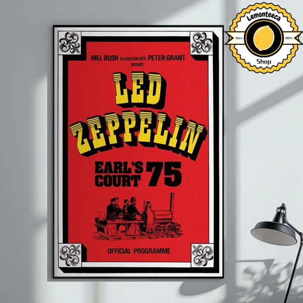 Led Zeppelin Physical Graffiti 50th Anniversary Poster Earl’s Court Programme Home Decor Poster Canvas