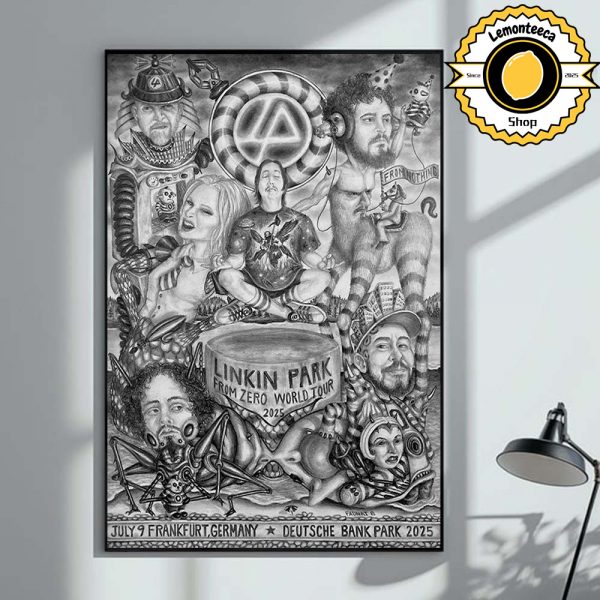 Linkin Park From Zero 2025 Tour Frankfurt Poster At Deutsche Bank Park In Frankfurt Germany On July 9th 2025 Home Decor Poster Canvas