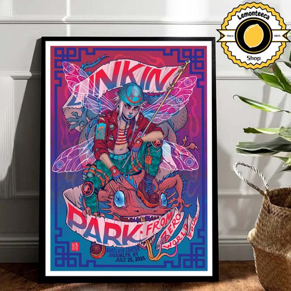 Linkin Park From Zero Brooklyn 2025 Merch Poster At Barclays Center In Brooklyn NY On July 29 2025 World Tour Home Decor Poster Canvas
