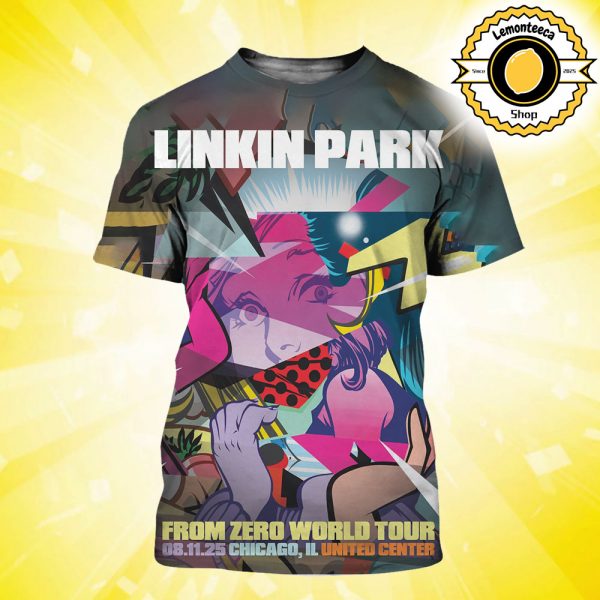 Linkin Park From Zero Poster For Chicago 2025 At United Cemter In Chicago IL On August 11 2025 World Tour All Over Print Shirt