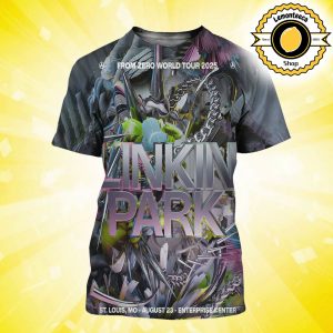Linkin Park From Zero St Louis 2025 Merch Poster At Enterprise Center In St Louis MO On August 23 2025 World Tour All Over Print Shirt
