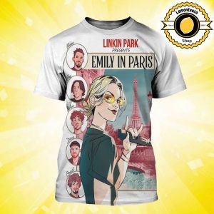 Linkin Park X Emily In Paris Art Work Poster At Paris In France On July 11 2025 All Over Print Shirt