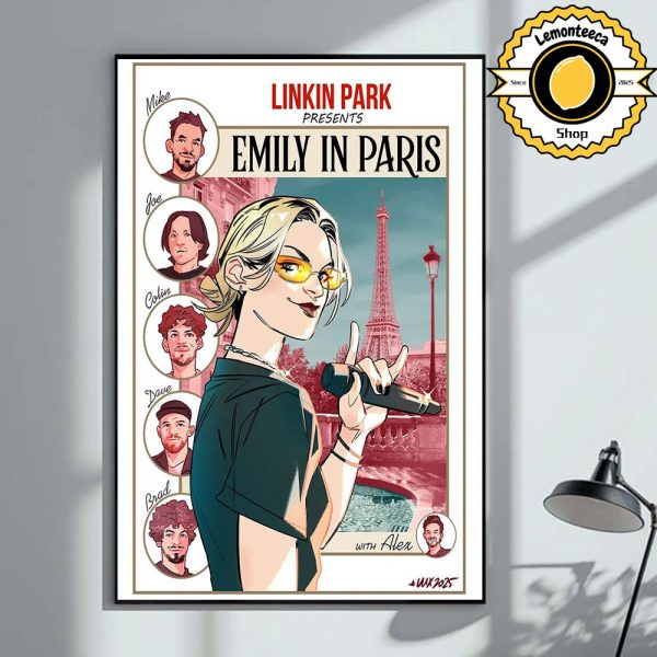Linkin Park X Emily In Paris Art Work Poster At Paris In France On July 11 2025 Home Decor Poster Canvas
