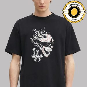 Los Angeles Dodgers Villains Baseball Collection Bats And Bones Skull MLB Unisex T-Shirt