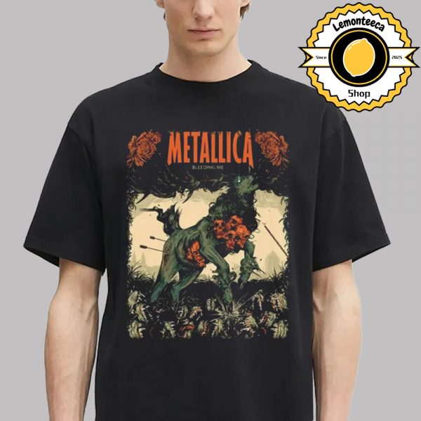 Metallica Bleeding Me Poster Art Wolfskulljack 2025 Unisex T-Shirt