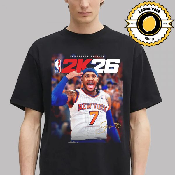 NBA 2K26 Superstar Edition Cover Carmelo Anthony New York Knicks Unisex T-Shirt