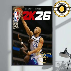NBA 2k26 Legacy Edition Cover Richard Jefferson Dallas Mavericks Home Decor Poster Canvas