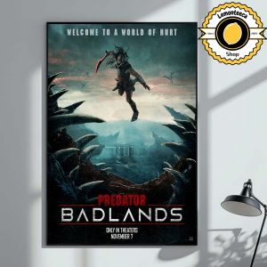 New Poster For Predator Badlands Only In Theaters November 7 2025 Home Decor Poster Canvas