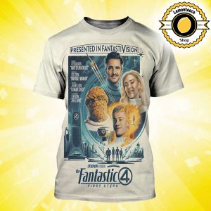 New Poster For The Fantastic Four First Steps Only In Cinemas July 2025 All Over Print Shirt