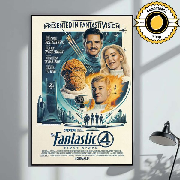 New Poster For The Fantastic Four First Steps Only In Cinemas July 2025 Home Decor Poster Canvas