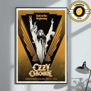 Ozzy Ozbourne Back To The Beginning At Villa Park in Aston In Birmingham England On July 5 2025 Home Decor Poster Canvas