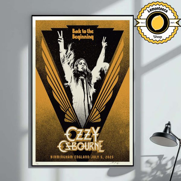 Ozzy Ozbourne Back To The Beginning At Villa Park in Aston In Birmingham England On July 5 2025 Home Decor Poster Canvas