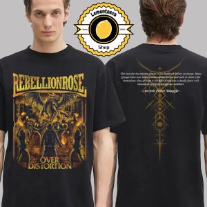 Rockamination Festival 2025 Merchandise Tee Rebellion Roses X Overdistortion At Stadion Wilis In Madiun On July 12th 13th 2025 Two Sided Unisex T-Shirt