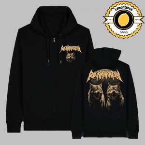 Rockmaraton Festival 2025 Merch Hoodie Two Wolves At Szalki-sziget In Dunaújváros Hungary On July 2-5 2025 Unisex Zip Hoodie