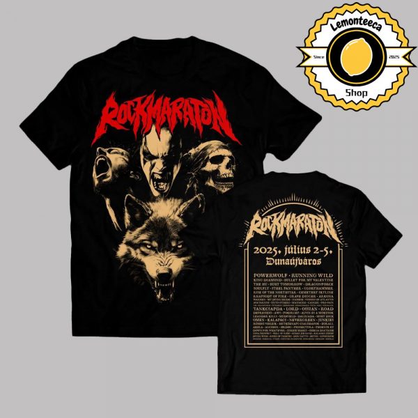 Rockmaraton Festival 2025 Merch Tee Heroes At Szalki-sziget In Dunaújváros Hungary On July 2-5 2025 Two Sided Unisex T-Shirt