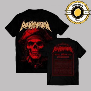Rockmaraton Festival 2025 Merch Tee Pirate Skull At Szalki-sziget In Dunaújváros Hungary On July 2-5 2025 Two Sided Unisex T-Shirt