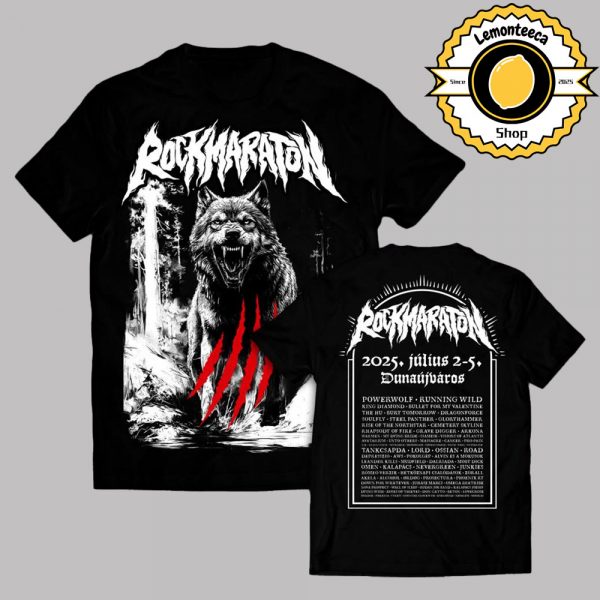 Rockmaraton Festival 2025 Merch Tee Red Claw At Szalki-sziget In Dunaújváros Hungary On July 2-5 2025 Two Sided Unisex T-Shirt