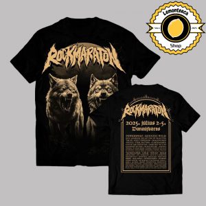 Rockmaraton Festival 2025 Merch Tee Two Wolves At Szalki-sziget In Dunaújváros Hungary On July 2-5 2025 Two Sided Unisex T-Shirt