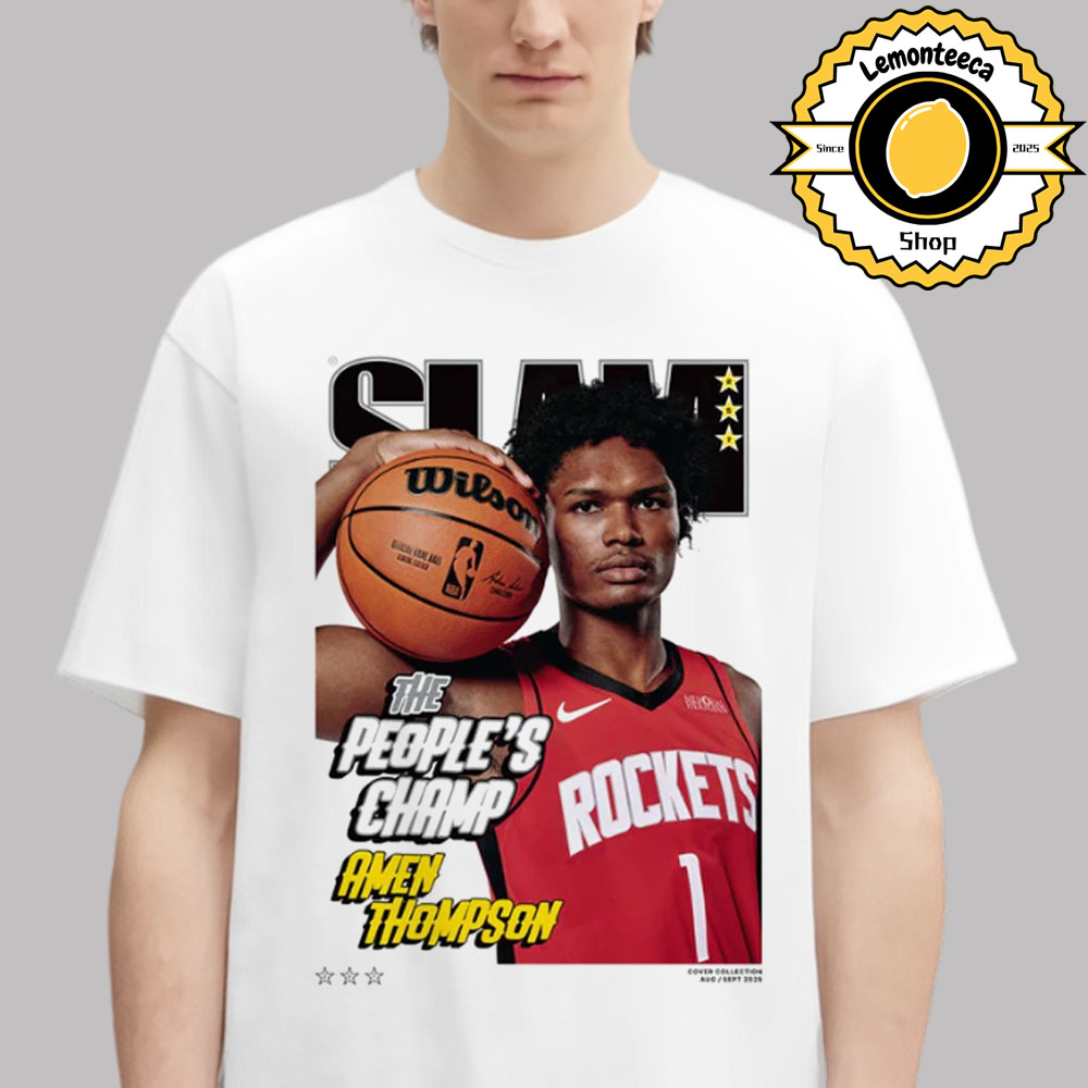 Slam 257 Cover Tee Amen Thompson Houston Rockets The People Champ NBA 2025 Unisex T-Shirt